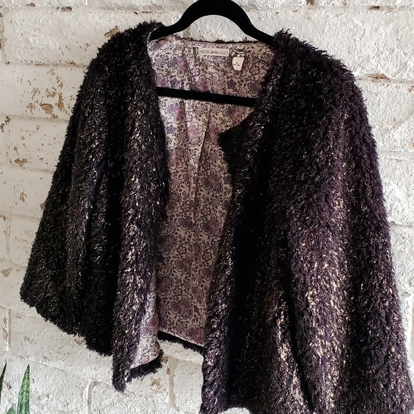 Chelsea & Violet Black Fuzzy Jacket - Picture 3 of 16